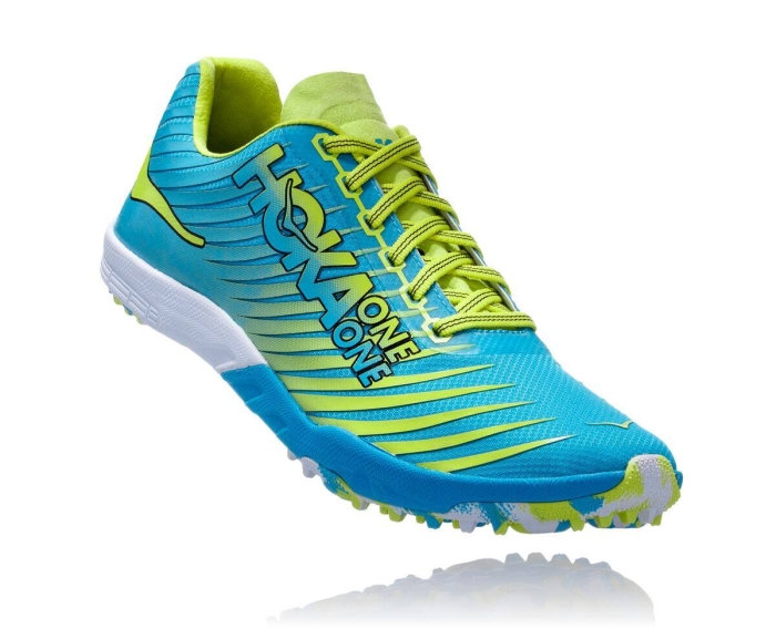 Hoka Piggsko Outlet - HOKA ONE ONE EVO XC Spikeless Dame Blå/Grønn [NO-54XPOD]